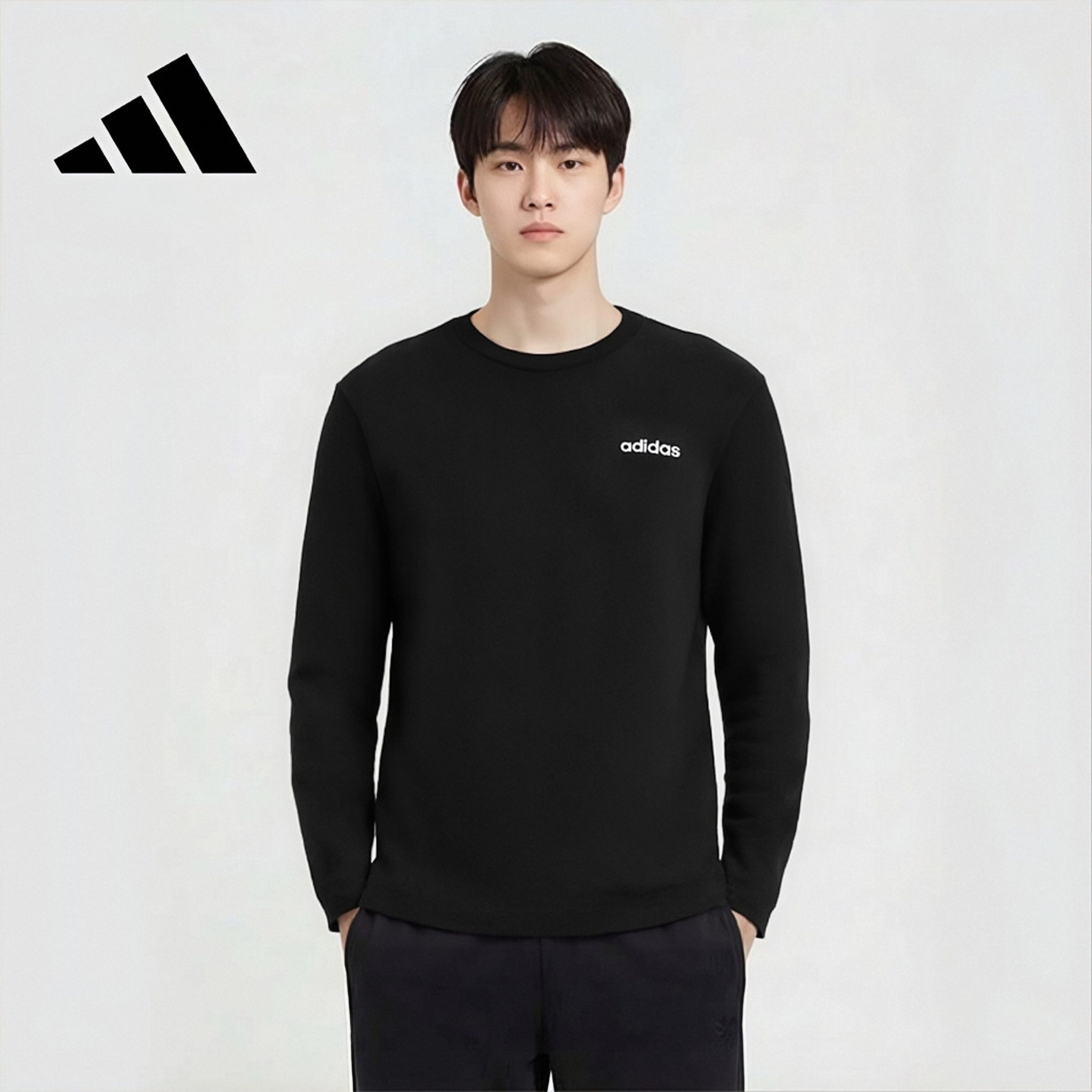 Adidas Unisex Fashion Trendy Pullover Cotton Sweatshirt JL5904