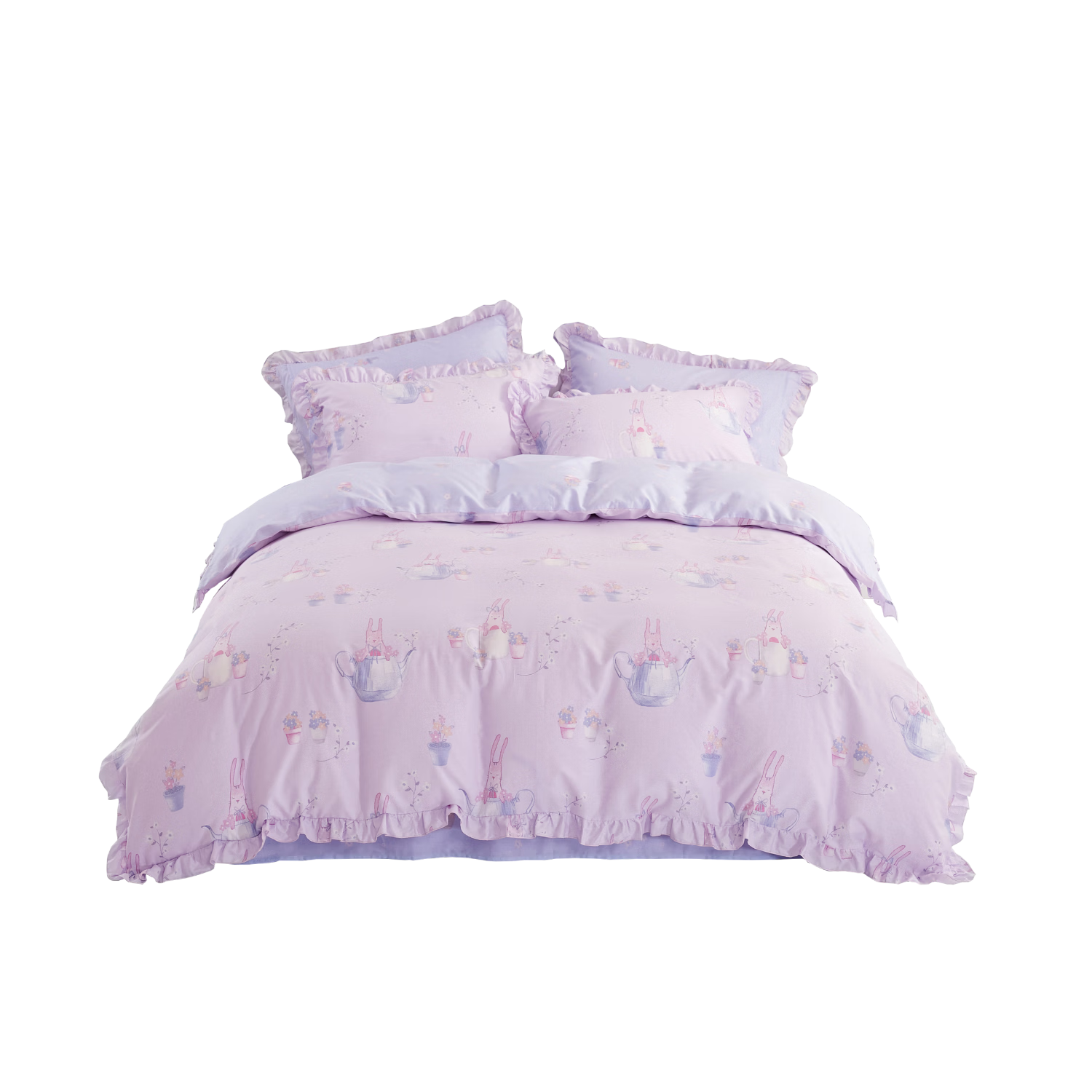 Luolaikids Three-Piece Set, Maternity A-Class Pure Cotton Dormitory Single Bed Fitted Sheet, Pure Cotton Duvet Cover And Pillowcase