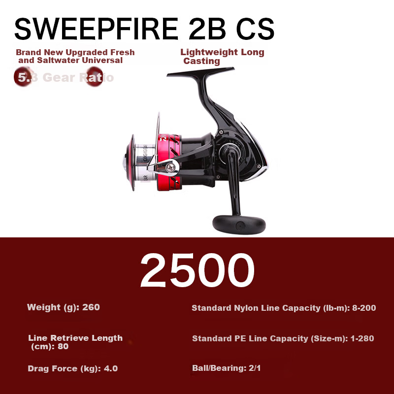 DAIWA SWEEPFIRE 2500 Spinning Reel