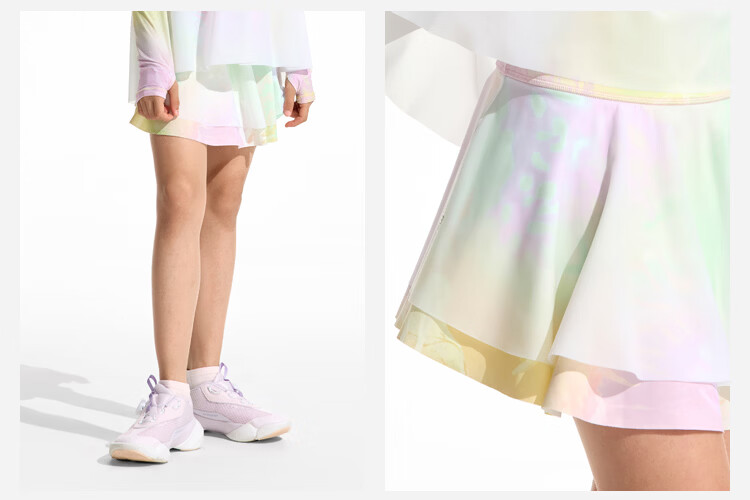 Moodytiger Fairy Family Girls' Quick-Dry Cool Summer High-Waist Lightweight Breathable Sports Skirt 16