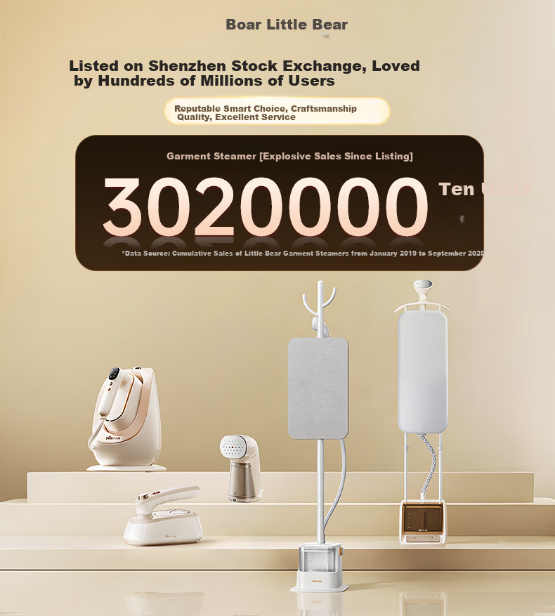 Bear Handheld Garment Steamer 17g/min High Steam 110mL Water Tank Home Mini Iron DYD-E11R3 1