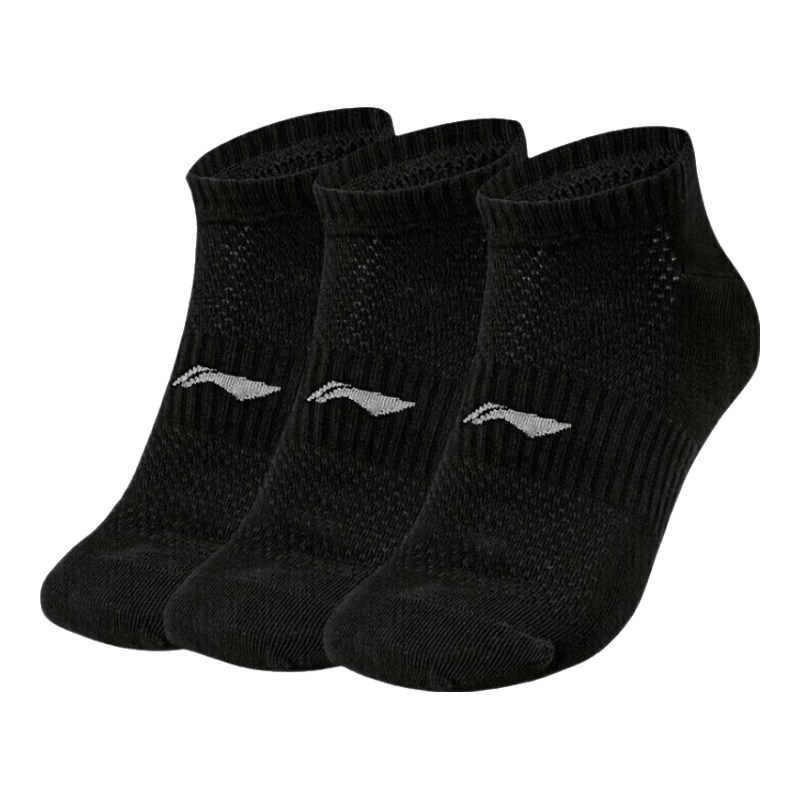LI-NING Socks Football Socks (3 Pairs) Summer Running Sports Socks Unisex Anti-Odor Sweat-Absorbing Casual Socks Basketball Socks