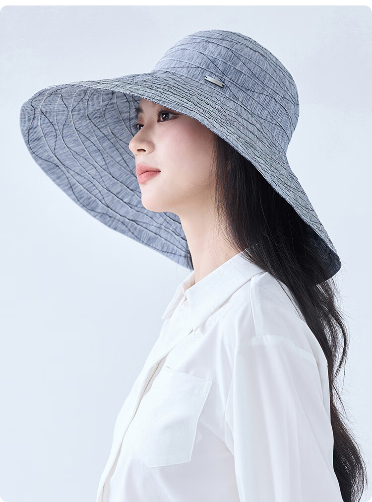 JIUMU Women's Sun Protection Hat UV Protection Outdoor Summer Bucket Hat Face Covering 19