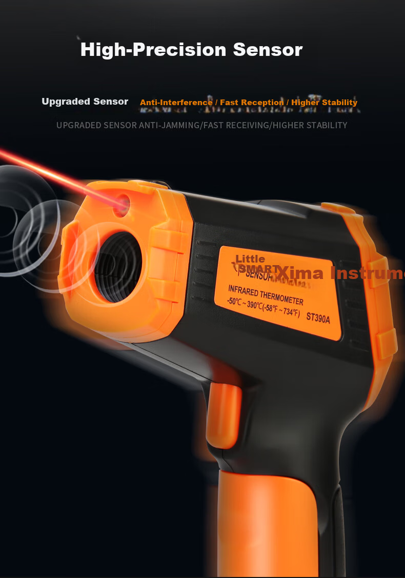 CEM ST490B Infrared Thermometer High-Definition Digital Industrial Temperature Gun Food Oil Temperature Meter 5