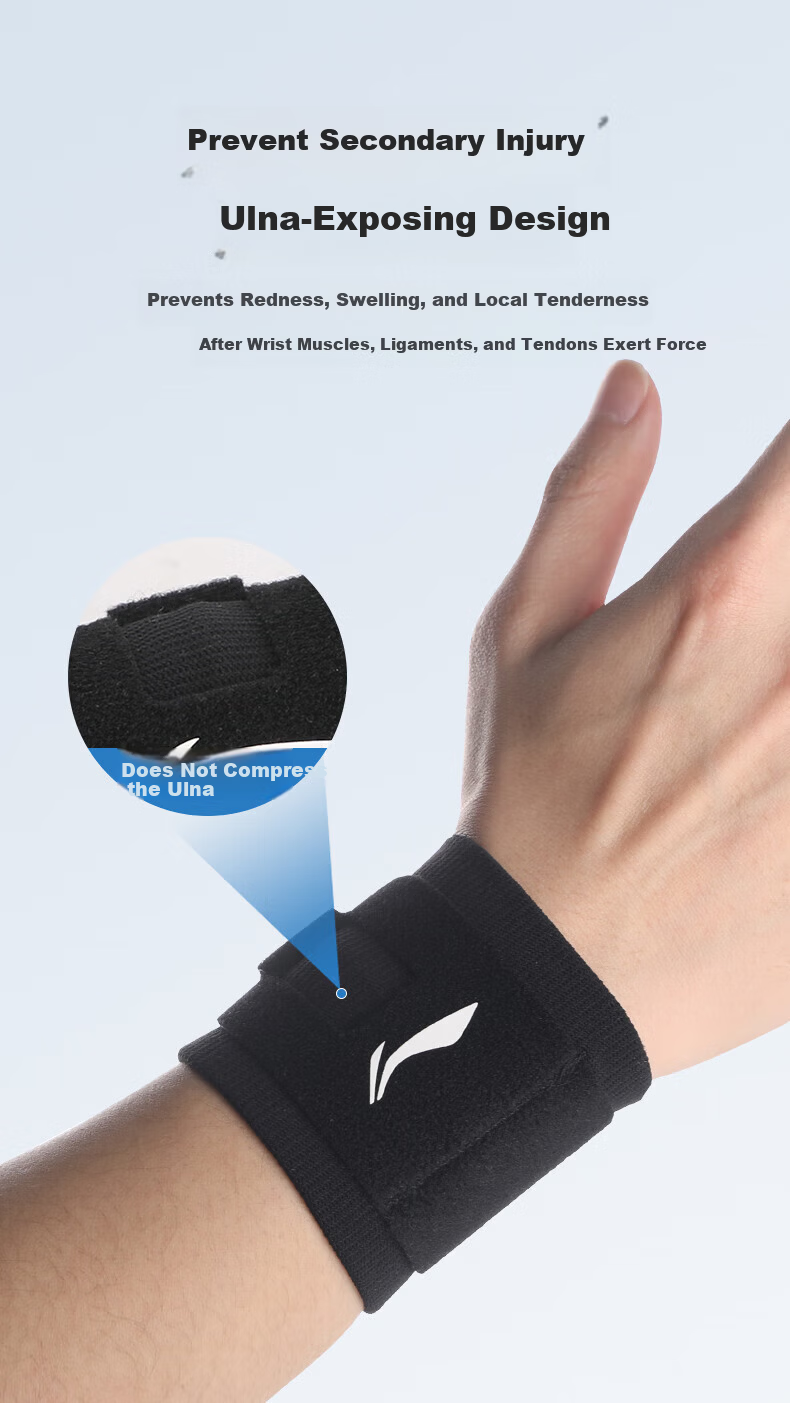 LI-NING Sports Wristbands for Men and Women TFCC Sprain Pain Wrist Tendon Sheath Joint Support Badminton Fitness Strain Two-Pack 6
