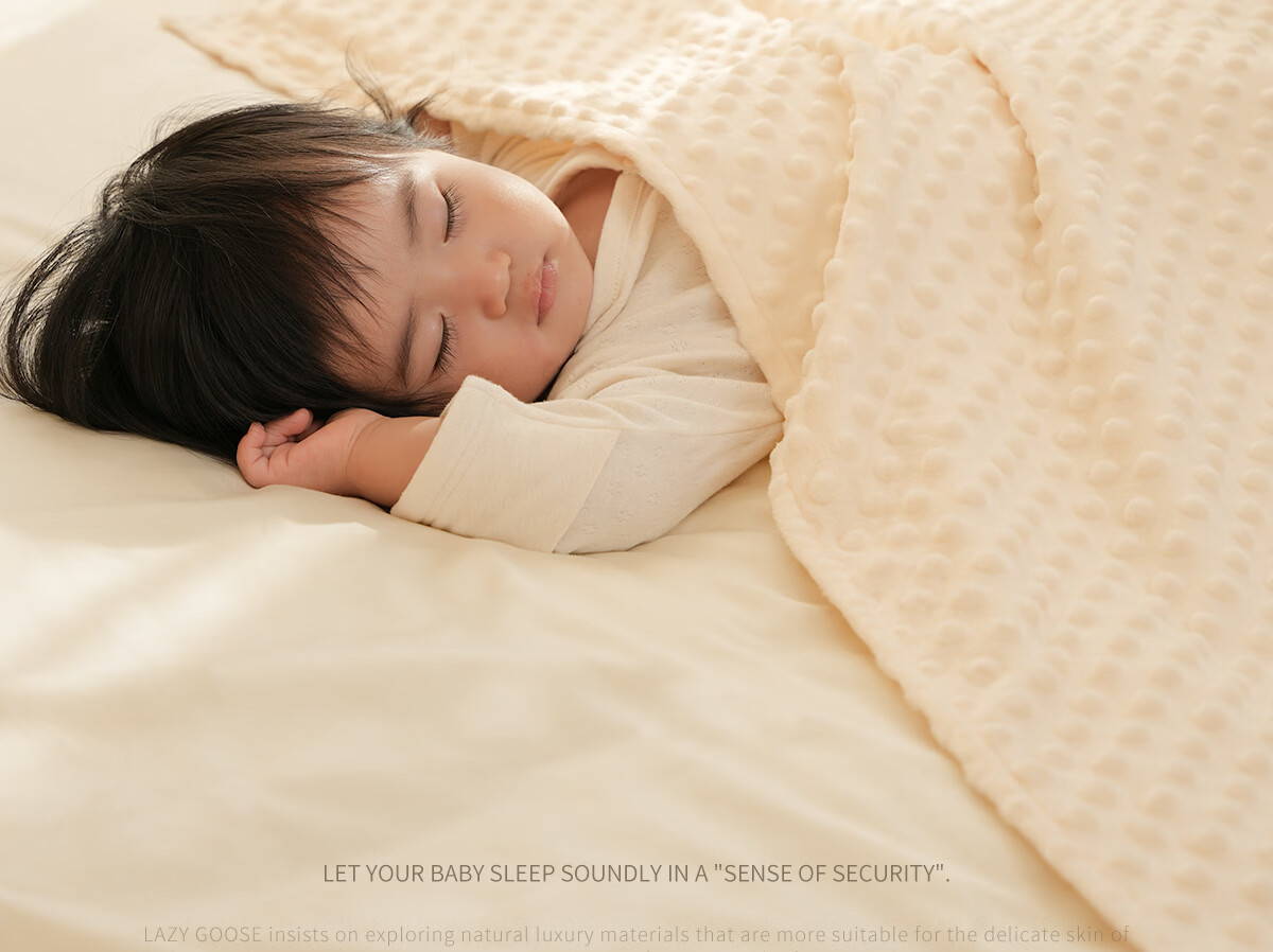 LAZY GOOSE 3D Thermostatic Baby Blanket Thickened Autumn Winter Infant Plush Air Conditioning Small Quilt 2