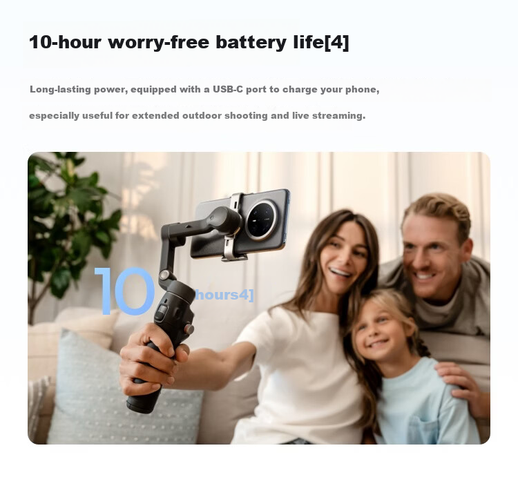 HarmonyOS Smart Choice DJI Osmo Mobile 8 Smartphone Gimbal OM8 Handheld 360° Tracking Stabilizer Anti-Shake Shooting Tool Compatible with HarmonyOS 6 7