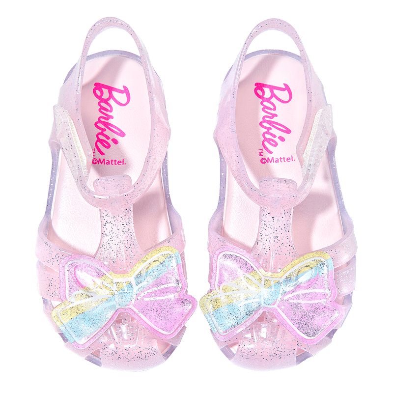 Barbie Girls' Summer Jelly Princess Outdoor Closed-Toe Sandals DA7231 Pink Size 30