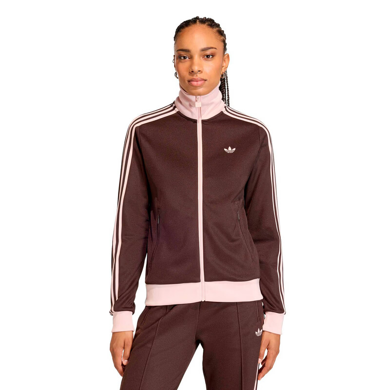 Adidas Originals Women's CLASSIC TT Knit Jacket KD3742 Aurora Coffee XS