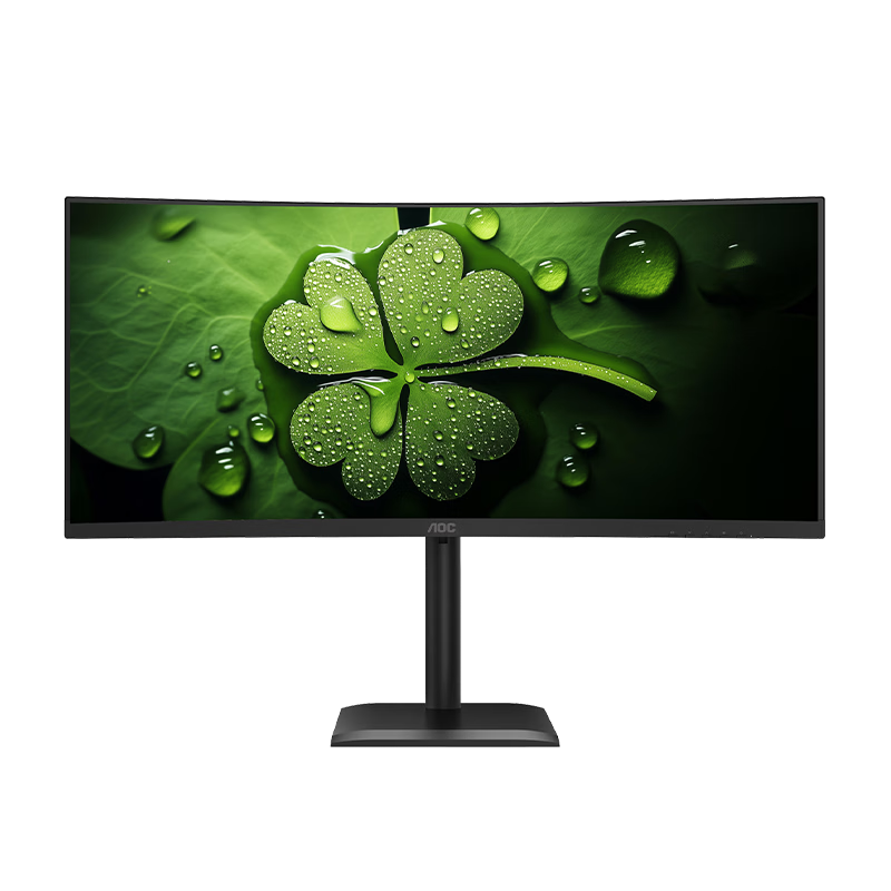 AOC 34-inch Ultrawide Curved Monitor 1500R Curvature Built-in Speakers Desktop Laptop External Screen CU34E4C