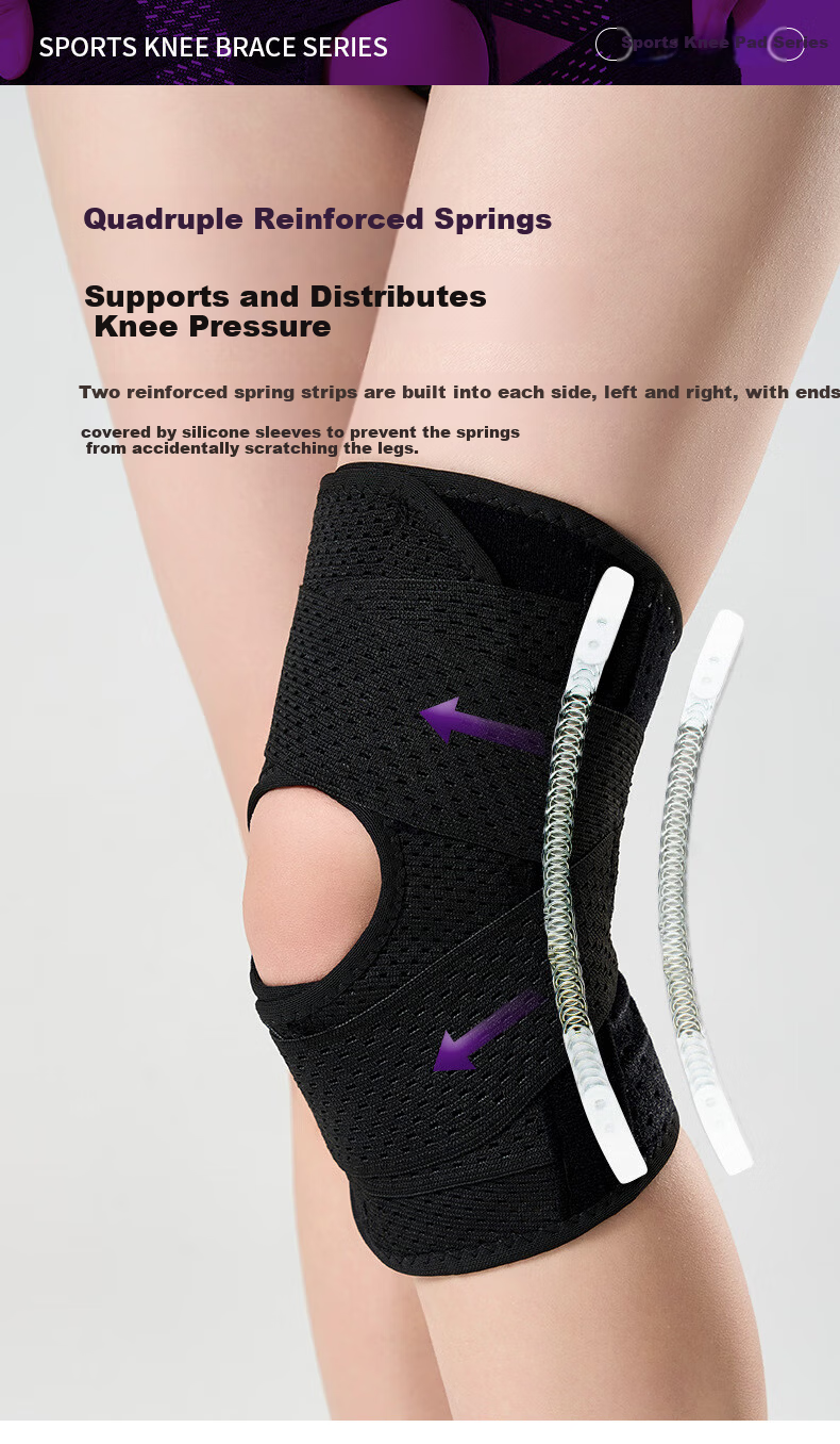 Langsha Knee Brace for Meniscus Injury Sports Knee Support Protective Running Knee Joint Brace Synovitis Special Badminton Summer 8