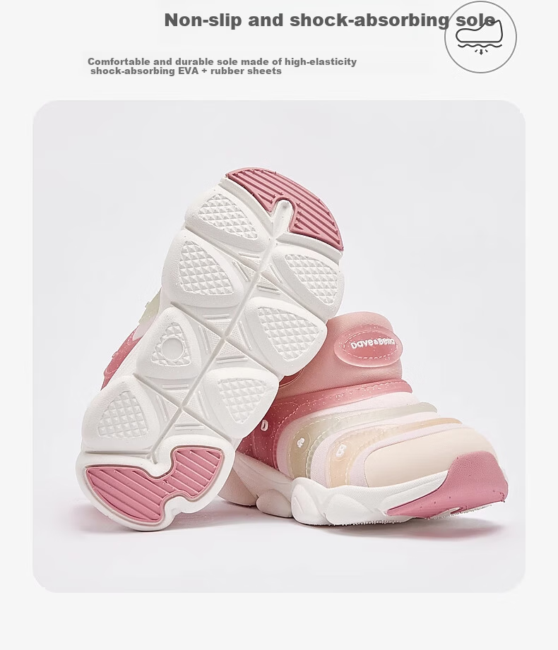 DAVE & BELLA Kids Caterpillar Sneakers Slip-On Breathable Sports Shoes for Boys and Girls Spring Autumn 3