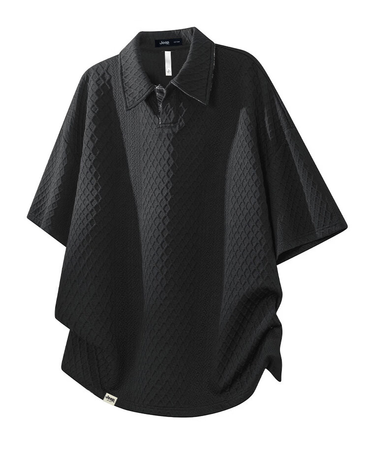 JEEP Men's Short Sleeve Waffle Polo Shirt Summer Casual Loose Fit Father's Day Gift 9
