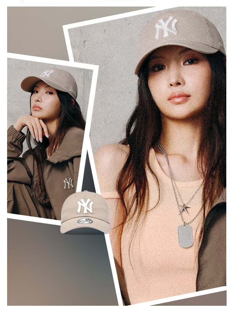 MLB Unisex Baseball Cap Soft Top Sports Duckbill Hat KARINA Celebrity Style 3ACPB245N-50BKS-F 21