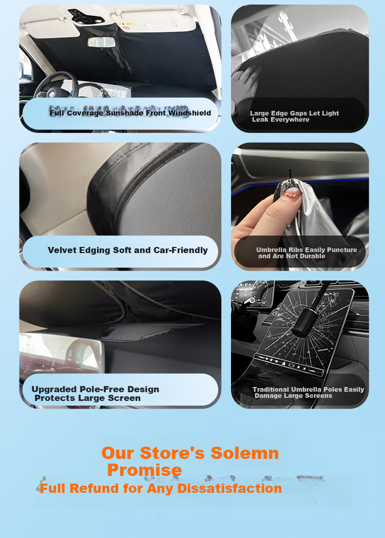 AUTOWOEL Ideal Auto Sunshade L7 L6 L8 L9 Car Window Sunshade Curtain ONE Interior Sun Protection Heat Insulation Front Windshield Cover 2