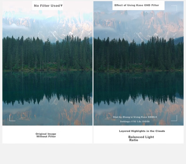 Kase GND0.9 Graduated Neutral Density Filter Gradient Gray Glass Multi-Coated Sunrise Sunset Photography Light Balance AGC Version GND 0.9 (3 Stops Reduction) 82mm 14