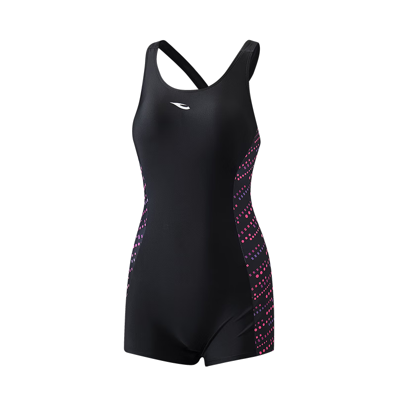 Hosa Women's One-Piece Square Leg Swimsuit New Racing Training Swimwear Plus Size Adult