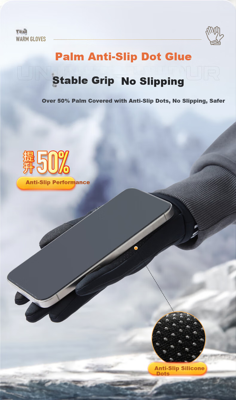 Under Armour Men's Winter Thermal Cycling Gloves Fleece Lined Electric Bike Windproof Touchscreen Ski Outdoor Anti-Freeze Gloves 6