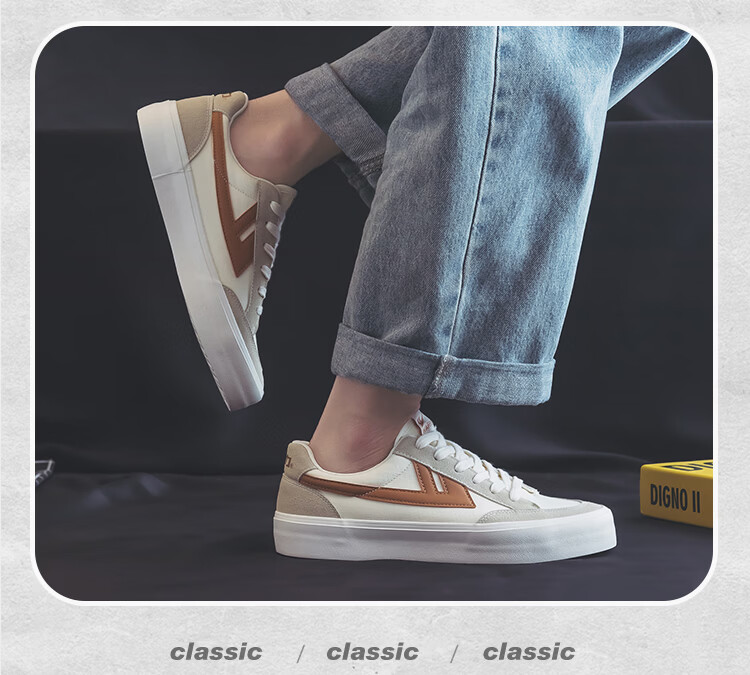 Warrior Men's Canvas Low-Top Sneakers Thick Sole Height Increasing Casual Sports Shoes 872 Beige Gray Dark Blue Size 43 5