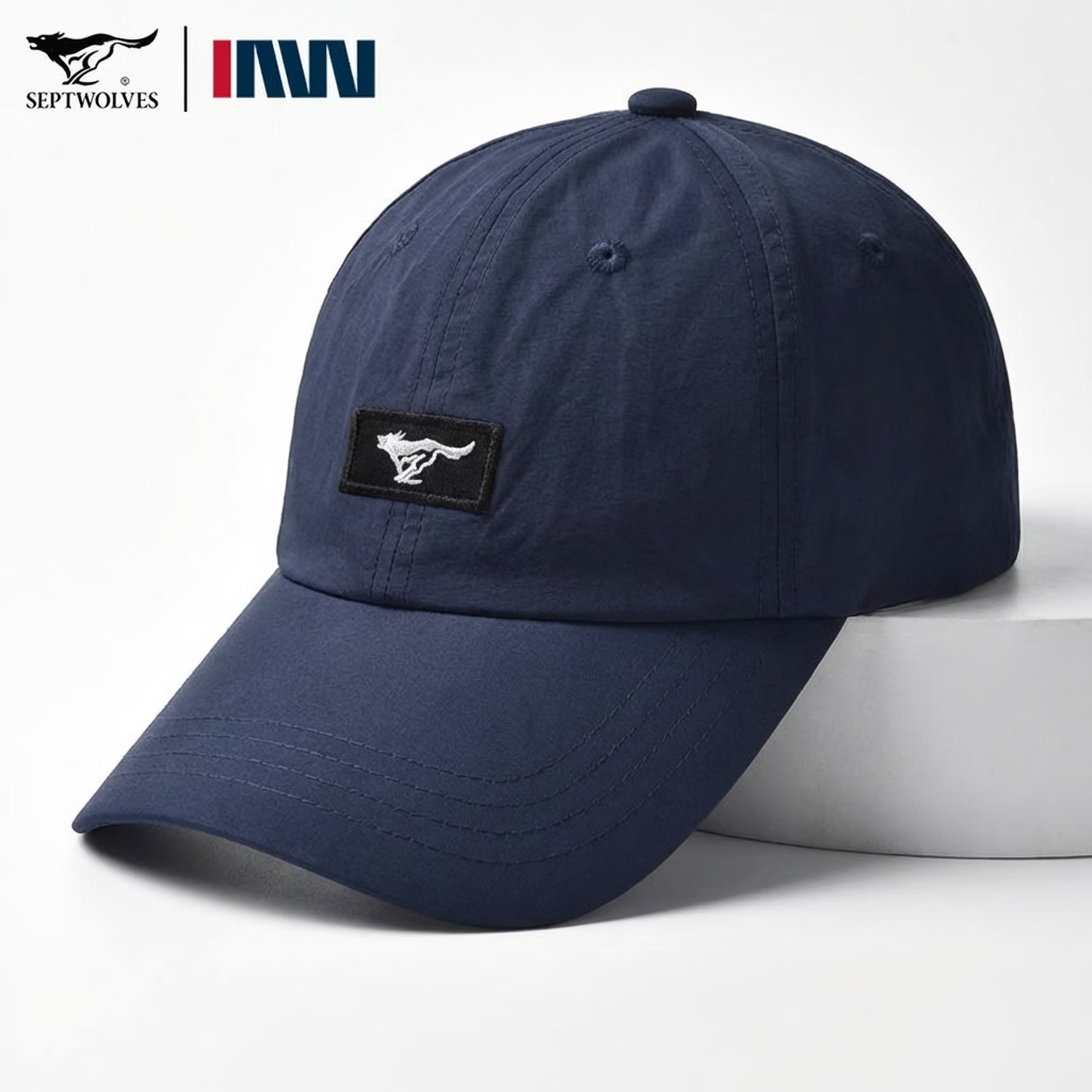 Seven Wolves Men's Baseball Cap Casual Versatile Sun Hat Quick-Dry Adjustable Large Size Breathable Duckbill Cap 10