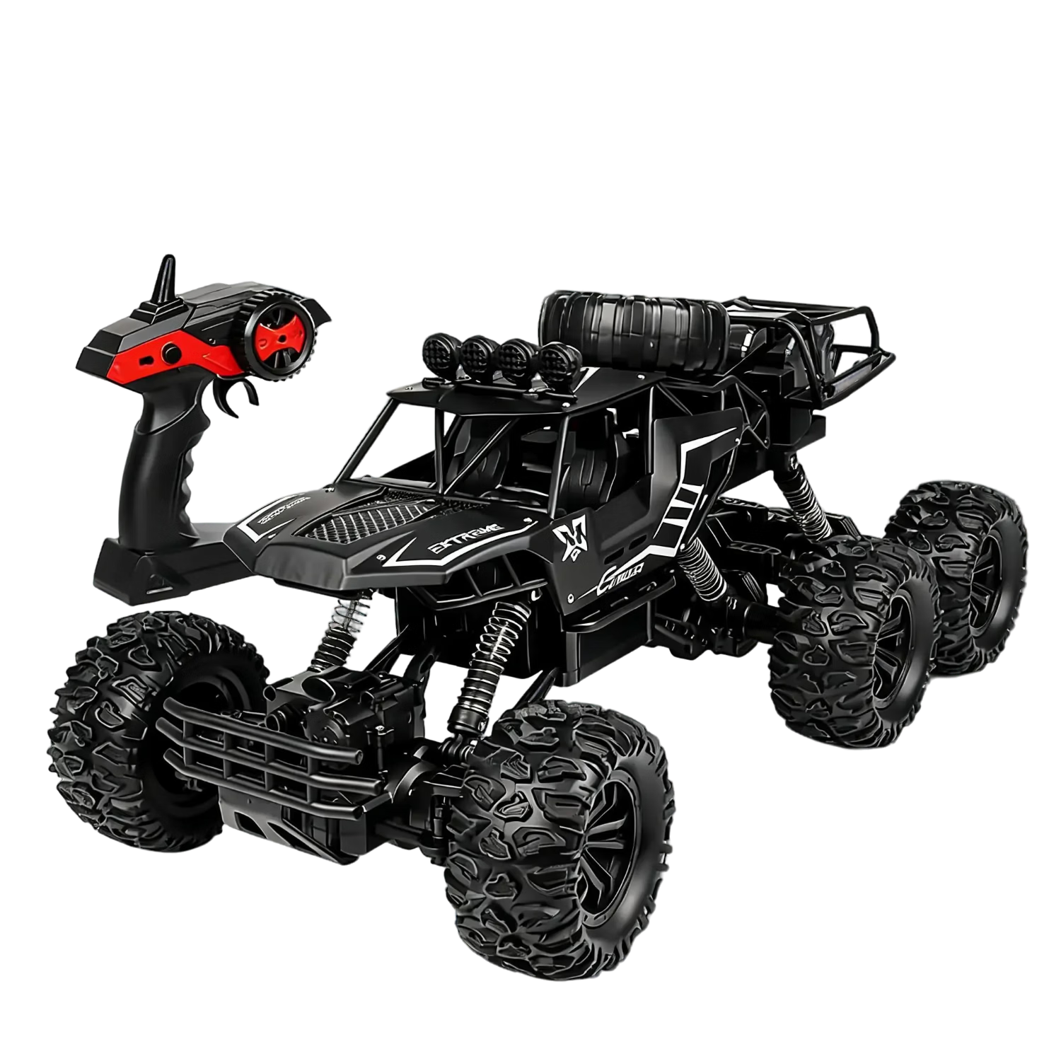 KAILESI Black 46cm Four-Wheel Drive Alloy Six-Wheel Climbing Off-Road Remote Control Racing Car Toy Model for Boys And Children, Mid-Autumn Festival Gift