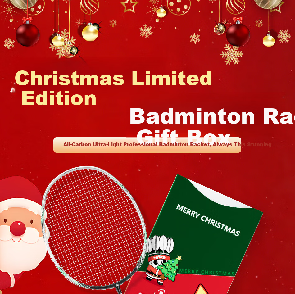 KAWASAKI Christmas Limited Edition Badminton Racket Gift Box Lightweight Full Carbon Unisex Student Birthday Couple New Model 1