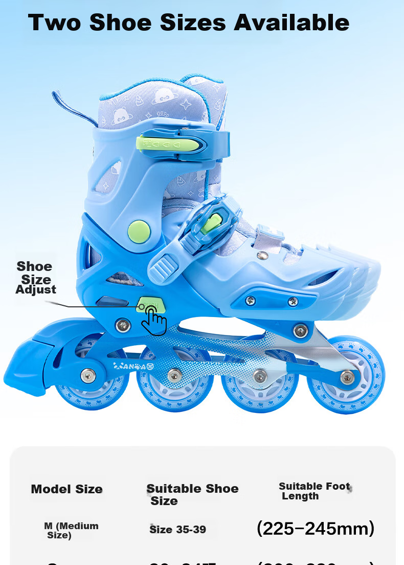 Deli Kids Roller Skates Beginner Boys Girls Inline Adjustable 4-Level Pink Size S with Helmet and Protective Gear 12