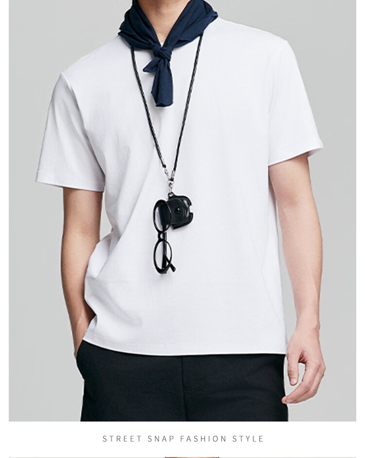 Langsha Men's Short Sleeve Summer Pure Cotton T-Shirt Simple Casual Solid Color Half Sleeve Top for Students 5