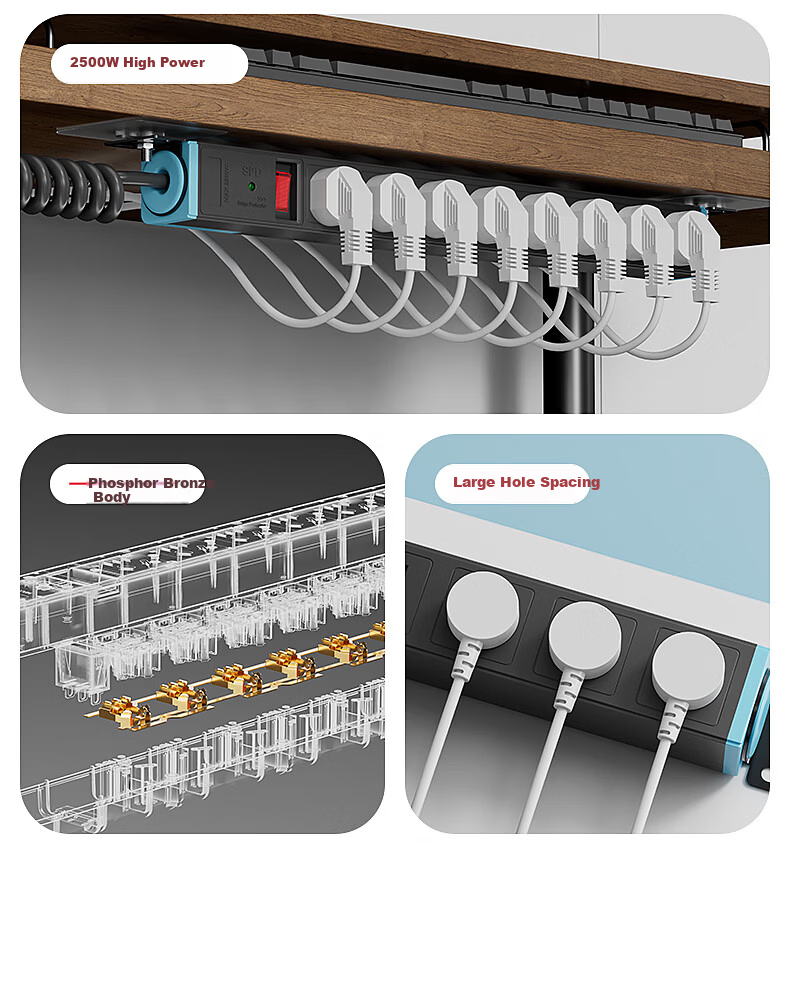 CHIGO PDU Power Strip 8-Port 10A Gaming High-Power Rack Socket Power Board Wireless Master Control 3