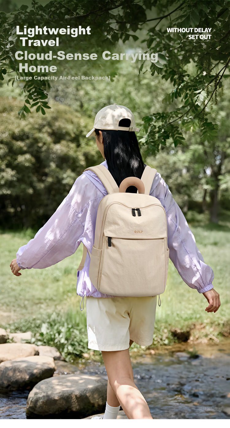 GOLF Lightweight Women's Backpack 14-inch Laptop Bag Casual Travel Backpack Business Student School Bag Large Capacity 2