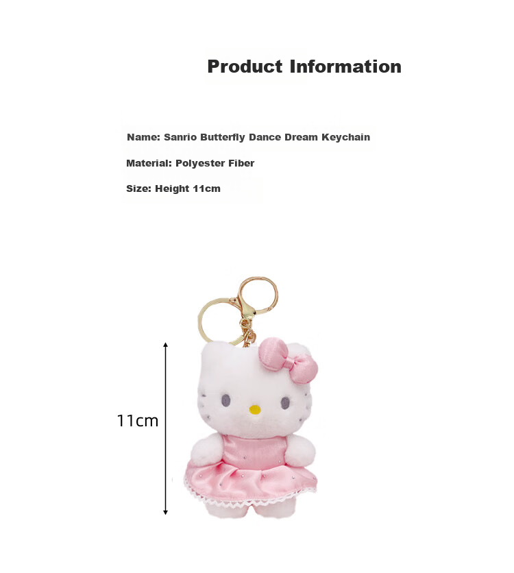 Hello Kitty Sanrio Plush Toy Keychain Birthday Women's Day March 8th Goddess Festival Gift Girlfriend Kitty Pendant 6
