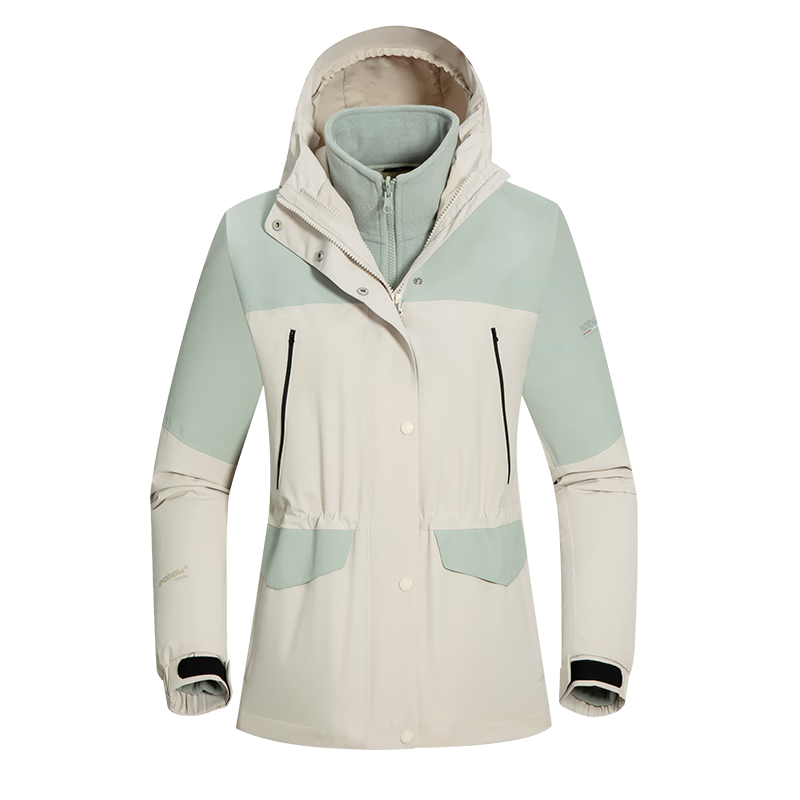 NORTHLAND [Huyanglin 2.0] Women's Outdoor Windproof And Water-Resistant Three-In Jacket, Hiking And Mountaineering Coat
