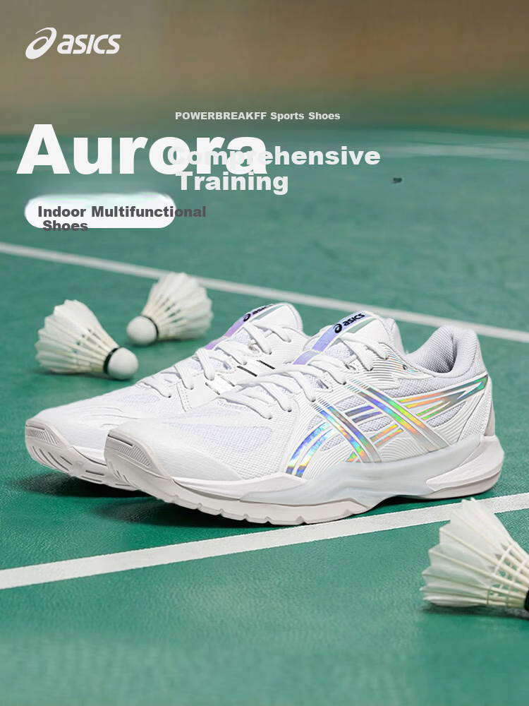 ASICS Powerbreak FF 1073A090-100 Men's Badminton Shoes Cushioning Durable Aurora 40.5 1