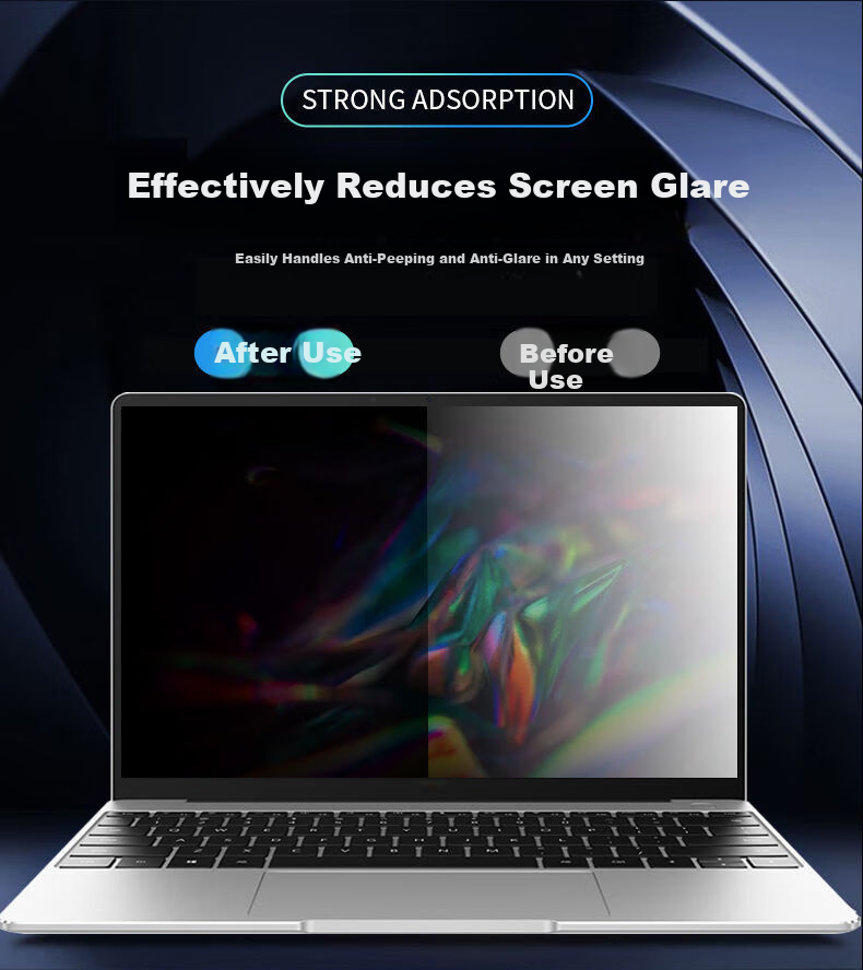 Aigo Magnetic Privacy Screen Protector for Apple MacBook Pro/Air 13.3-inch Laptop Anti-Spy Anti-Scratch Easy Apply Screen Film 6