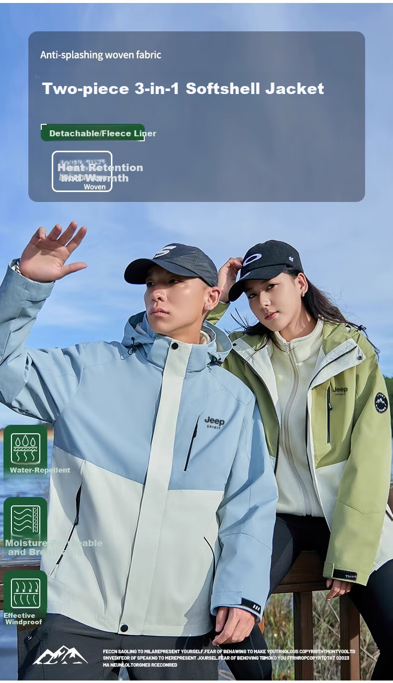 JEEP Men's Spring Warm Hiking Jacket Military Green [Single Layer] S 4