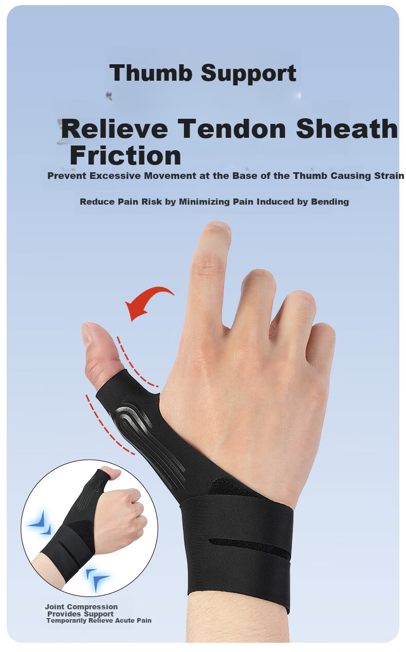 LI-NING Thumb Tendonitis Brace Support TFCC Wrist Brace Sprain Wrist Injury Protection for Men and Women 7