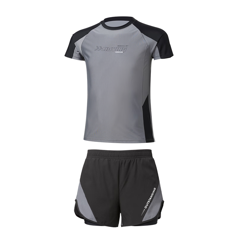 Warrior Youth Swimwear Boys Swim Trunks Set Adult Boys Hot Spring Swimming Suit 16131H1L Gray 4XL