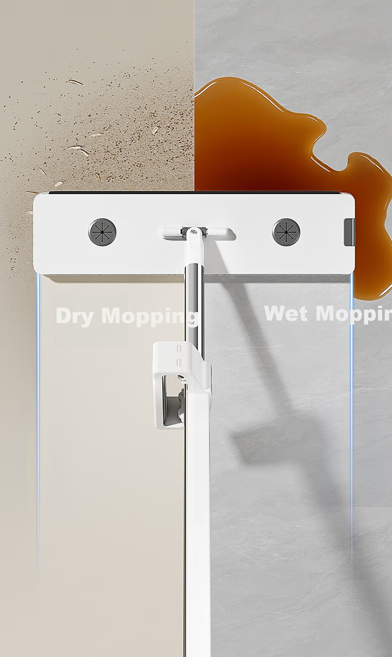 Mayflower Flat Mop 42cm 2 Cloths Household Hands-Free Cleaning Mop 2026 Water-Absorbent Floor Mop 13