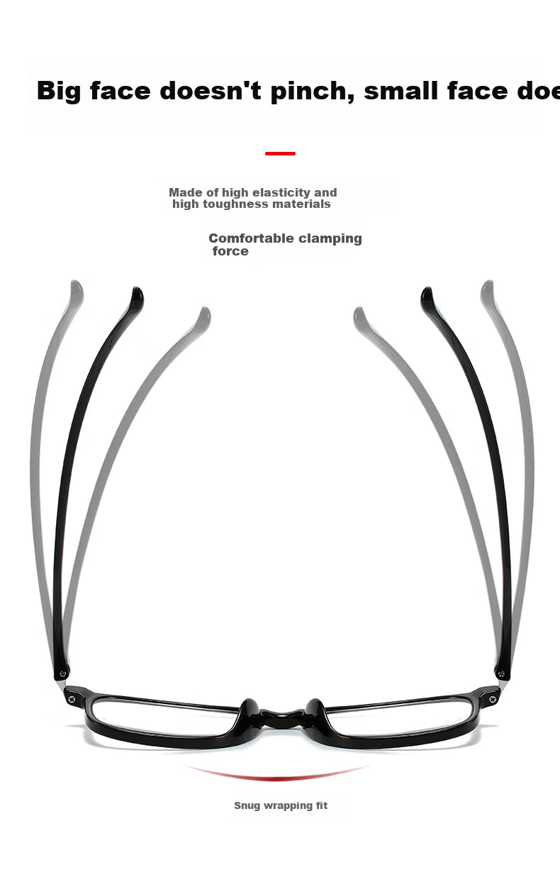 DRATRA Blue Light Blocking Reading Glasses Portable High-Definition Ultra-Light Classic Simple Design for Men and Women with Optional Prescriptions 5