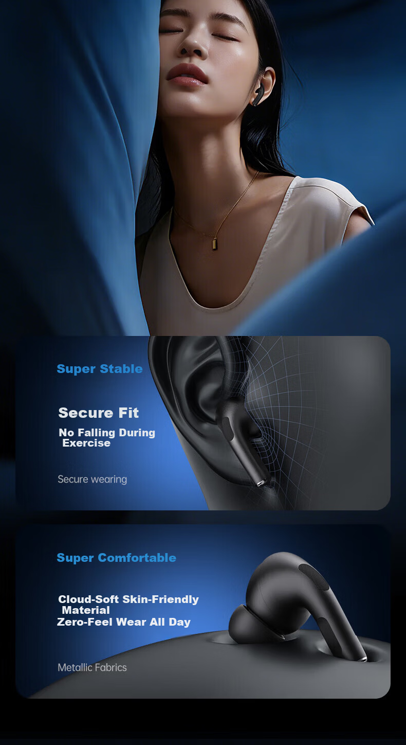 GFFOCUS Berlin Sound Premium Active Noise Cancelling In-Ear Wireless Bluetooth Earphones Compatible with Sony Black Edition Long Battery Life VIVO Top Ranked 9