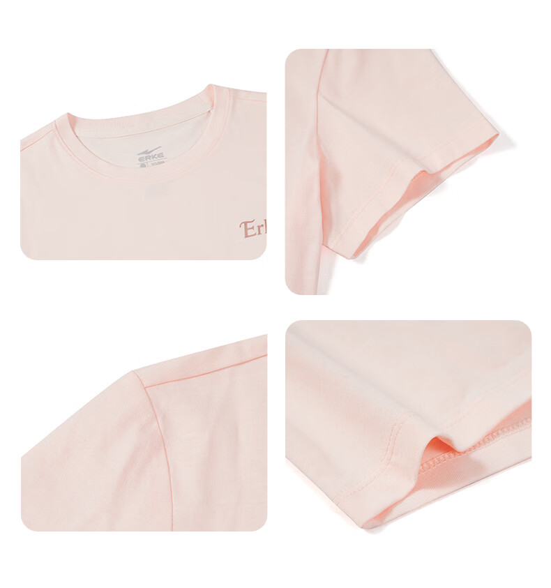 Erke Women's Summer Short Sleeve T-Shirt, Round Neck Knitted Slim Fit Cotton Top 17