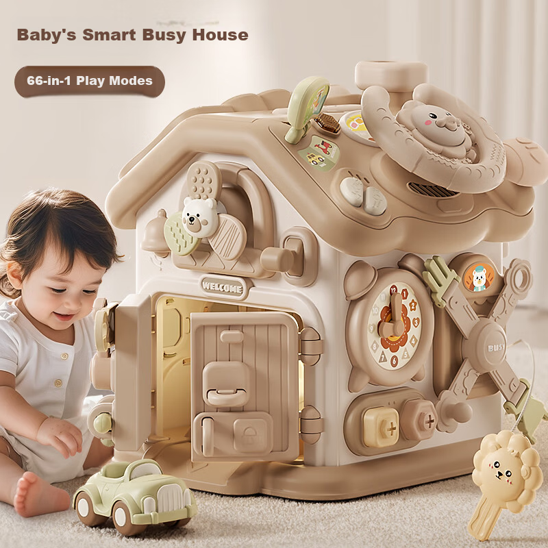 Aojia Children's Toy 1-3 Years Game Table Baby Busy Board Multifaceted Early Education Educational Baby New Year Gift