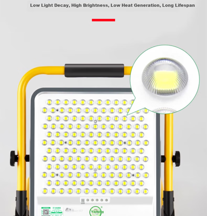 Yaming 300W LED Rechargeable Floodlight Super Bright Waterproof Portable Emergency Outdoor Camping Night Market Work Light 5
