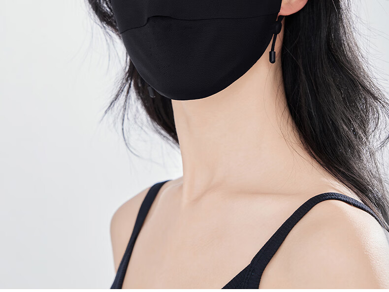 ZIY Seamless Sun Protection Mask for Women UV Protection 2026 New Full Face Bikini Sun Shield Black 2