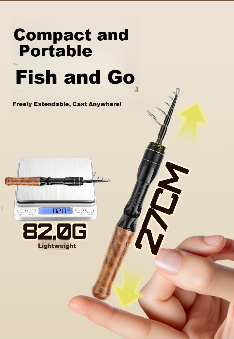 Wei Alliance 1.5m Straight Handle Jihu Coil King 0 Ring UL Light Micro Lure Rod Short Section Telescopic Lure Rod Mako Fishing Rod 9