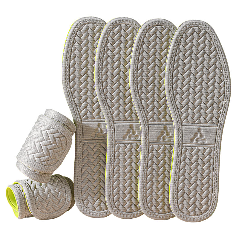 JVBV 3 Pairs Deodorant Insoles for Men Sweat-Absorbing Breathable Anti-Odor Thin Sports Insoles Size 39-40