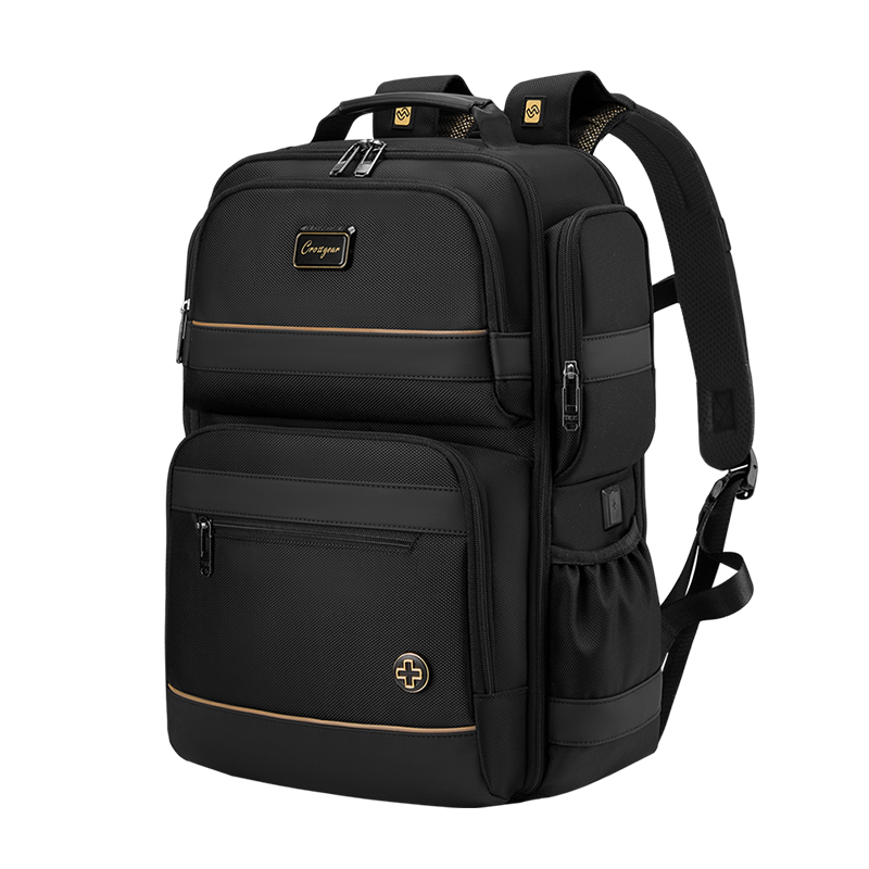 CROSSGEAR Cross Medal Weight Loss Master Business Backpack for Men 16-inch Laptop Bag High-end Travel Backpack Black