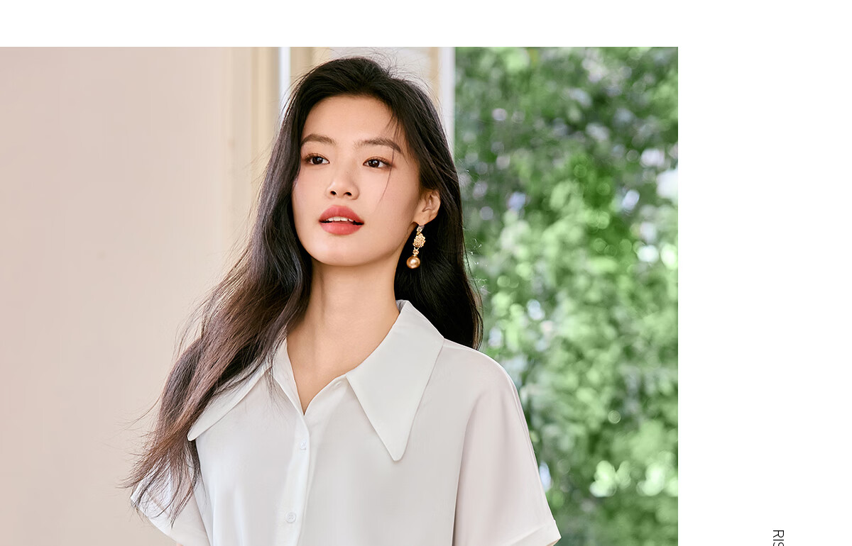 Taxiang Long-Sleeve Shirt for Women, Retro Design, Simple Blouse, Versatile for Commuting, Chiffon Top, Cardigan T143C2003 9