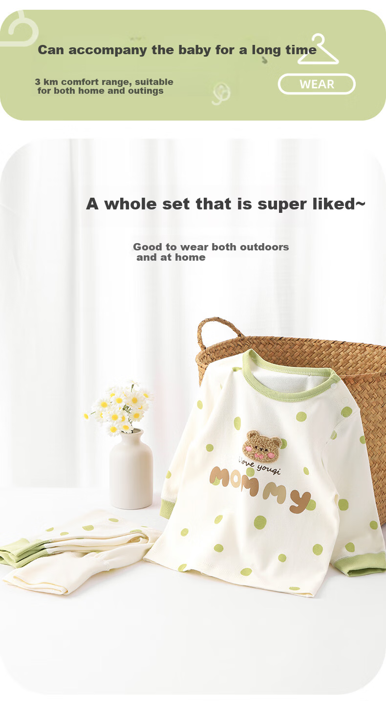 Youqi Baby Clothing Two-Piece Set Spring and Autumn Boys and Girls 2025 Newborn Early Autumn Outfits 4