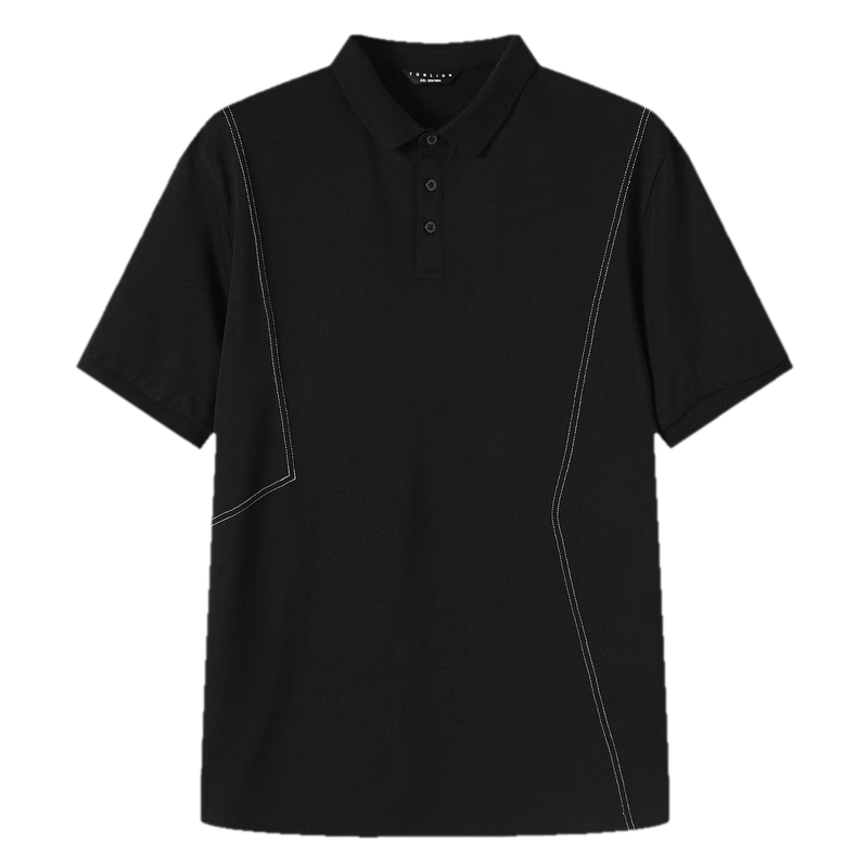 TonLion 2026 Summer New Men's Short Sleeve Polo Shirt Unique American Collar Fashion T-Shirt